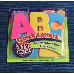 Art Skills Paper 312 Pieces Quick Letter Pads Repositionable Peel-n-Stick NEW